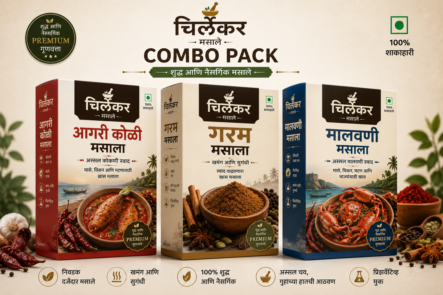 Garam Masala, Agri Koli Masala, Malvani Masala